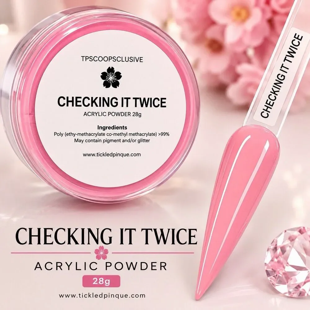 Tickled Pinque TPSCOOPSCLUSIVE Acrylic Powder Color Powder Checking It Twice 28g